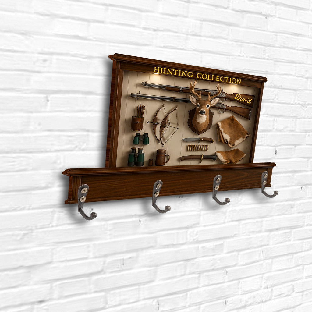 Exquisite Hunting Tools and Trophy Collection - Personalized Key Holder