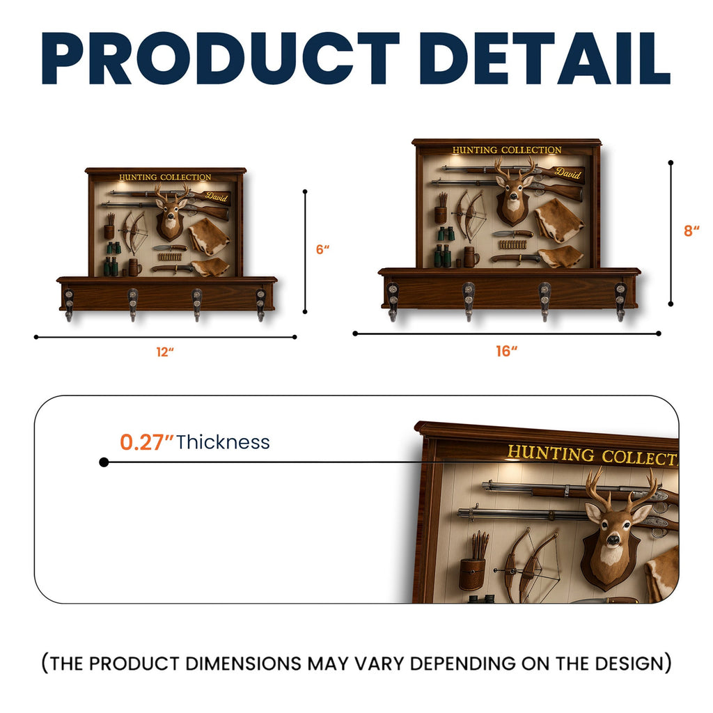 Exquisite Hunting Tools and Trophy Collection - Personalized Key Holder